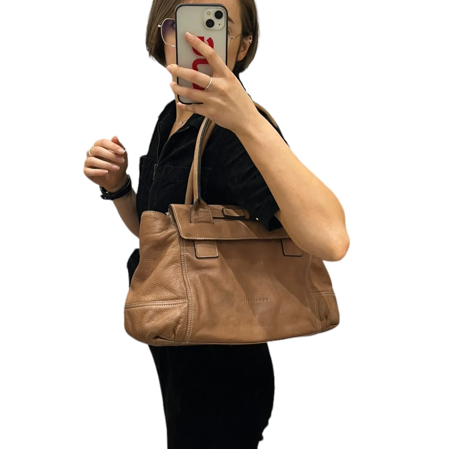 Coccinelle Tan Leather Bag