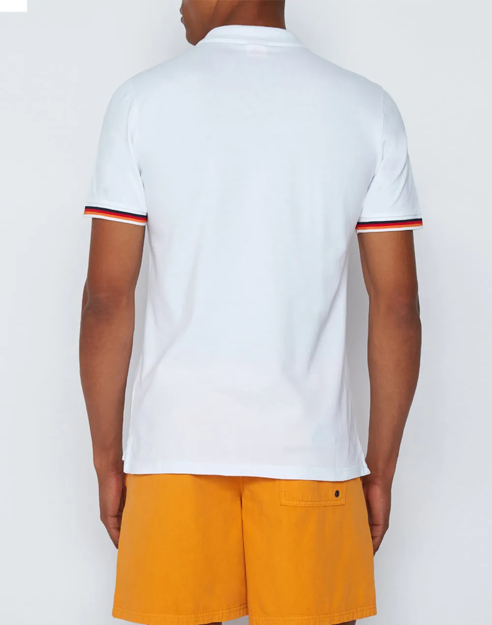 Cotton Piqué Polo Shirt with Tricolor Detail