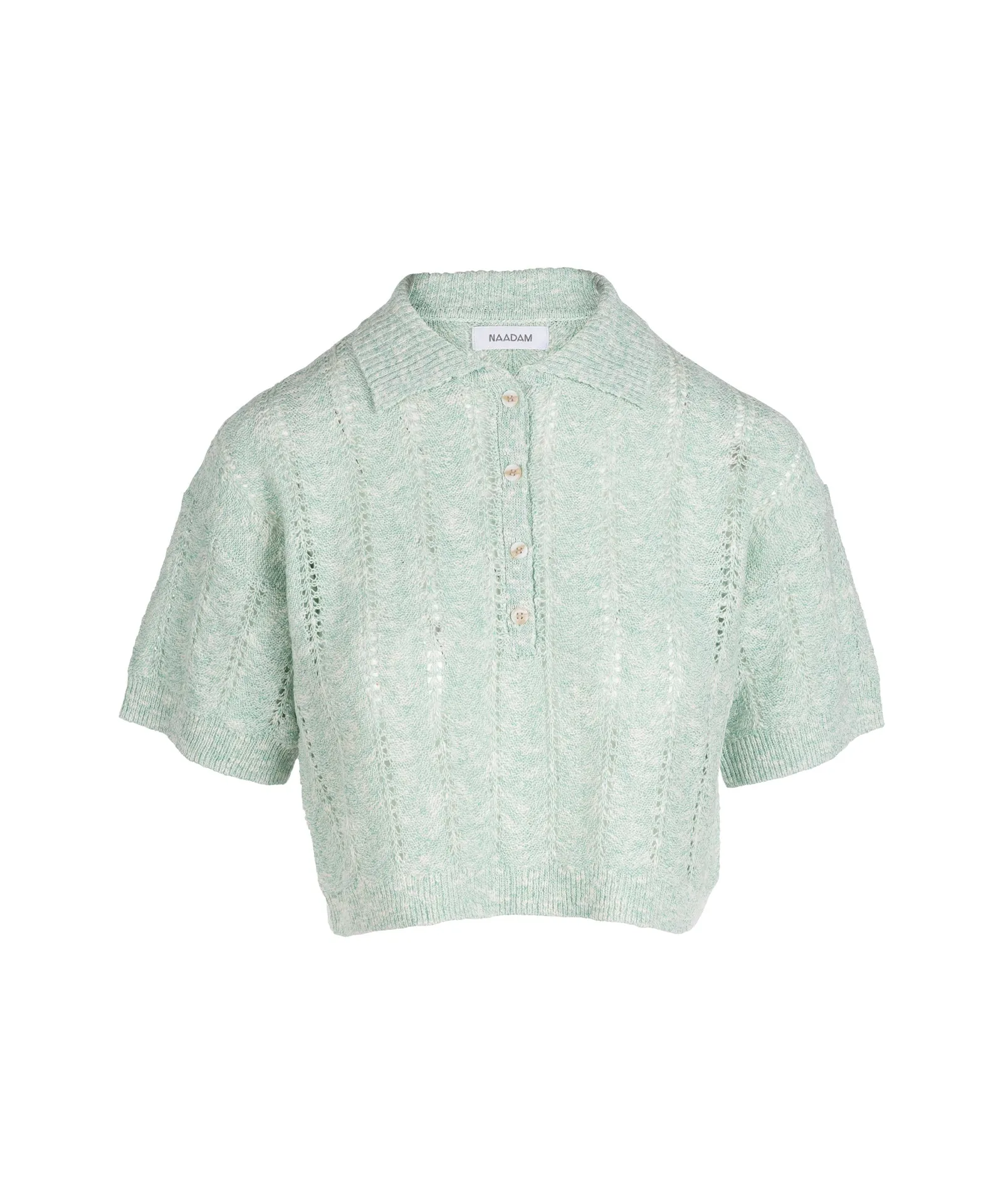 Cotton Silk Pointelle Polo