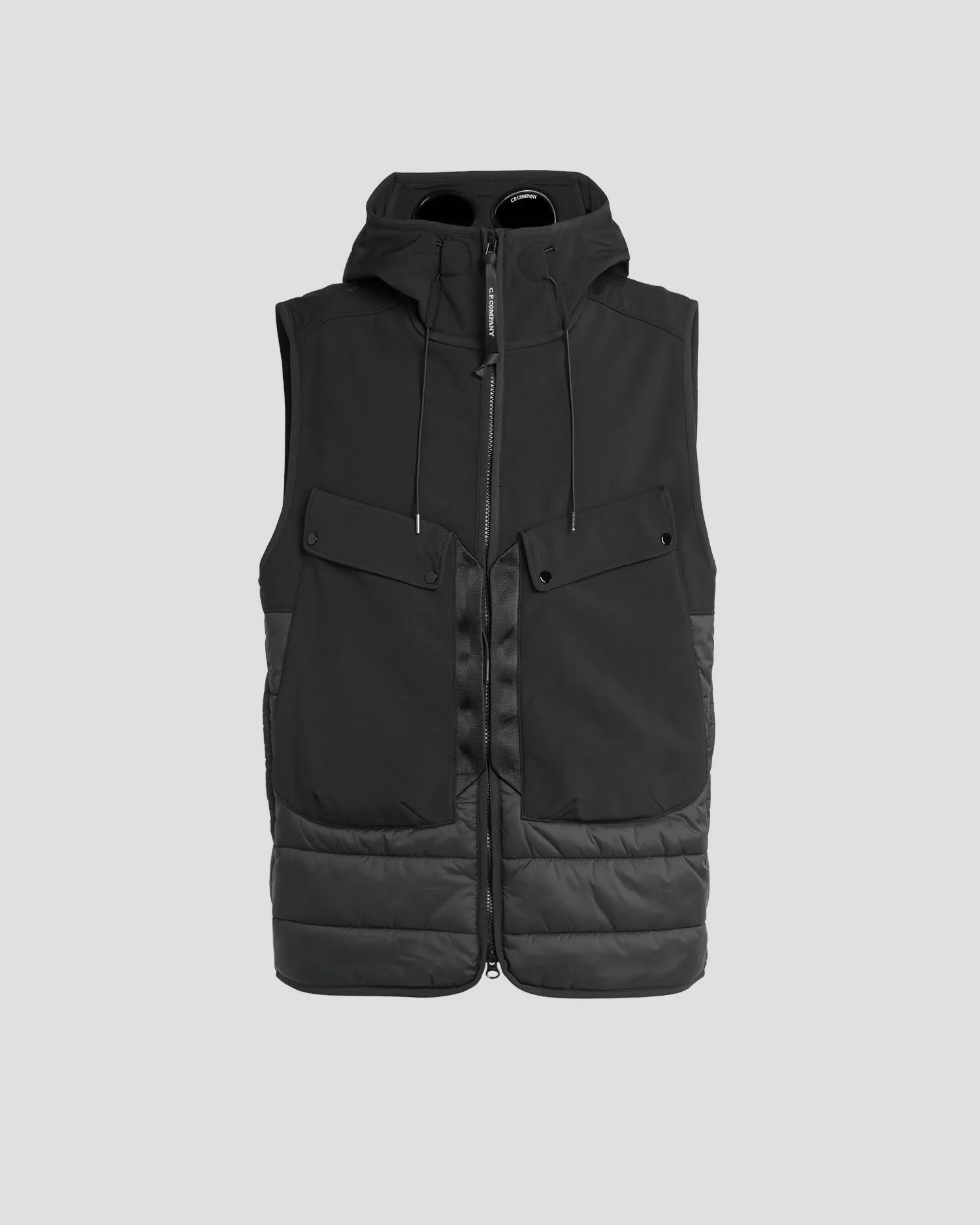 C.P. Company Gilet noir Shell-R Mixed Goggle