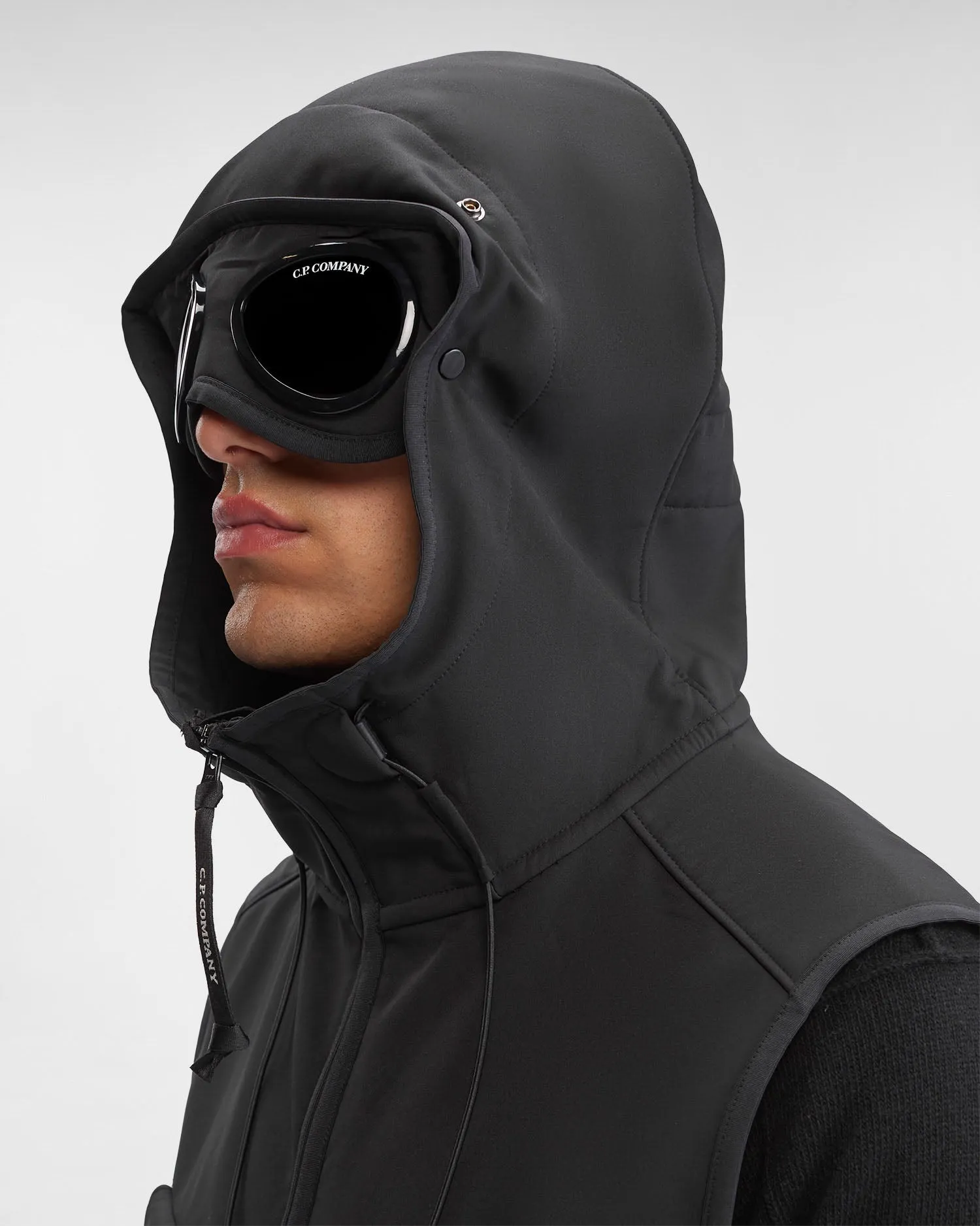 C.P. Company Gilet noir Shell-R Mixed Goggle