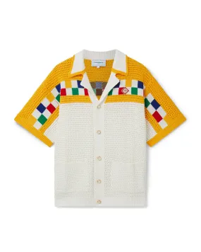 --Crochet Knit Shirt-