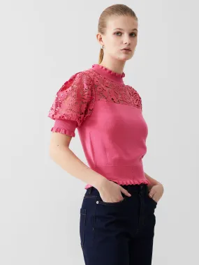 Crochet Lace Knit Top