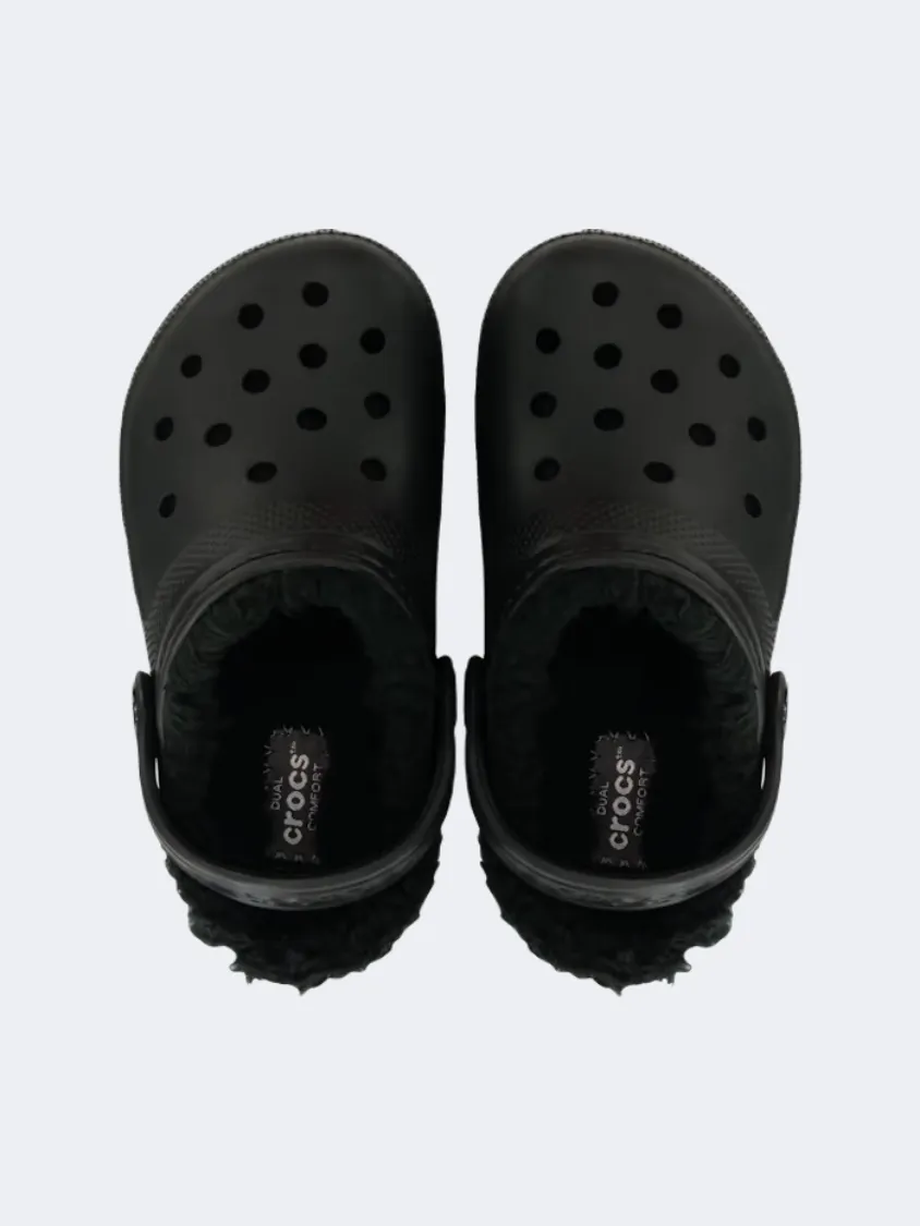 Crocs Classic Lined Clog Infant Lifestyle Slippers Black