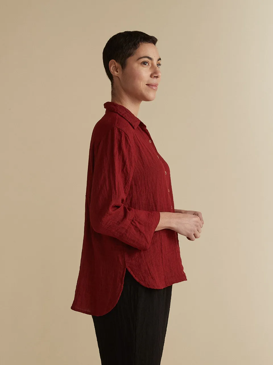 Cut Loose Fall Parachute Crop Easy Shirt