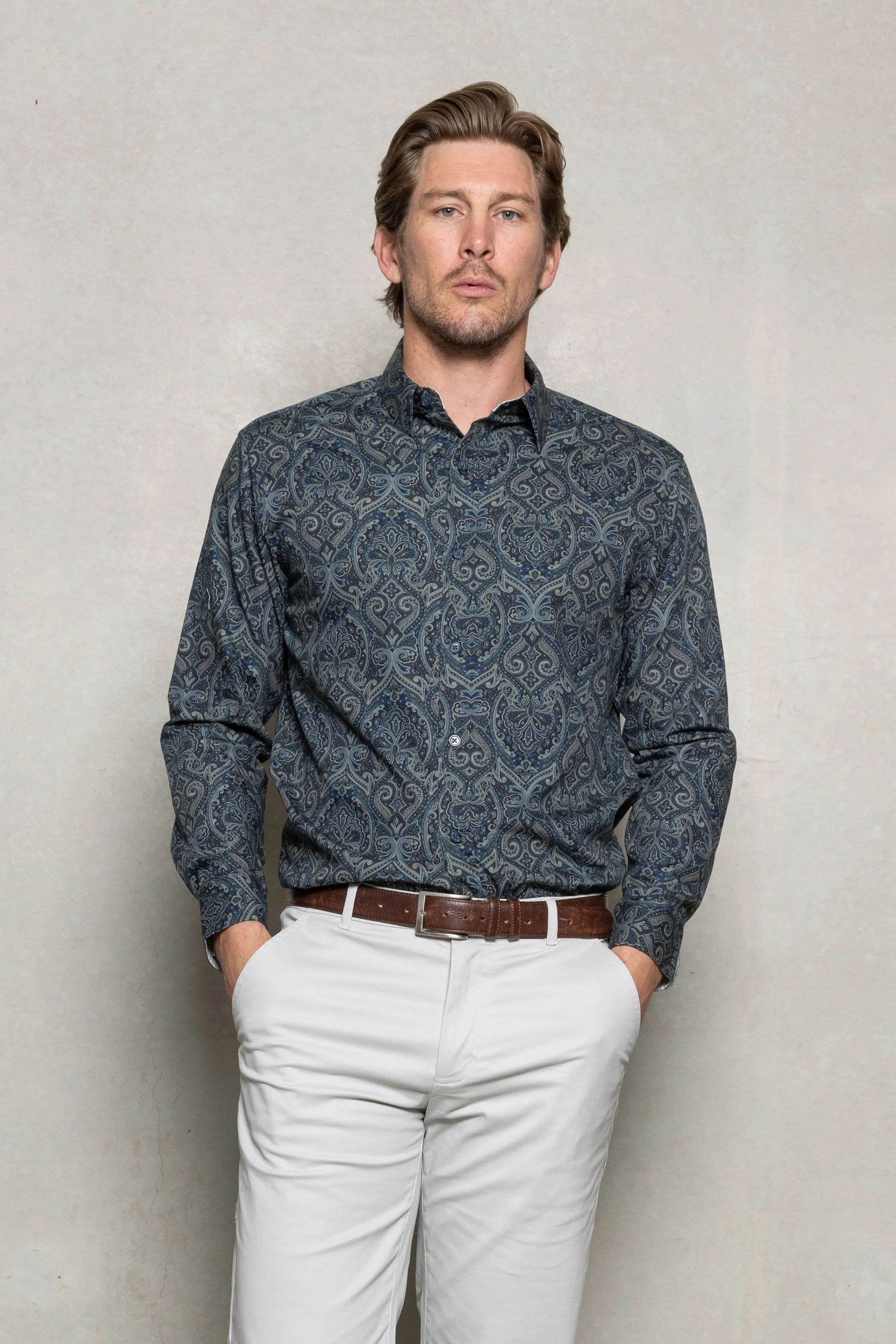 Cutler & Co Thunderstorm Paisley Blake Shirt