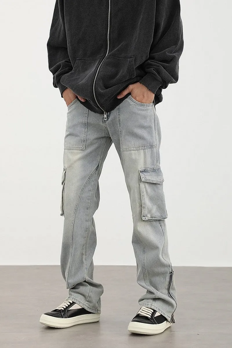 CZ Multi Pocket Zip Jeans