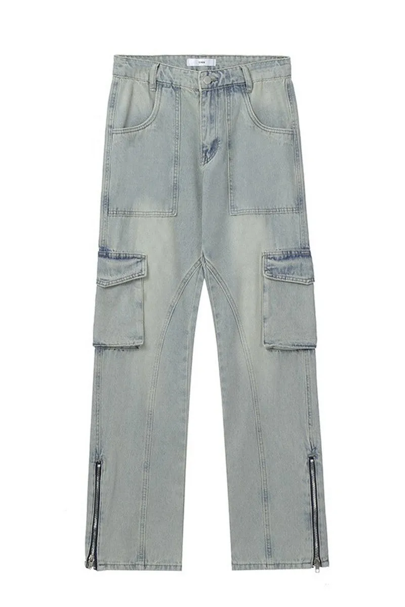 CZ Multi Pocket Zip Jeans