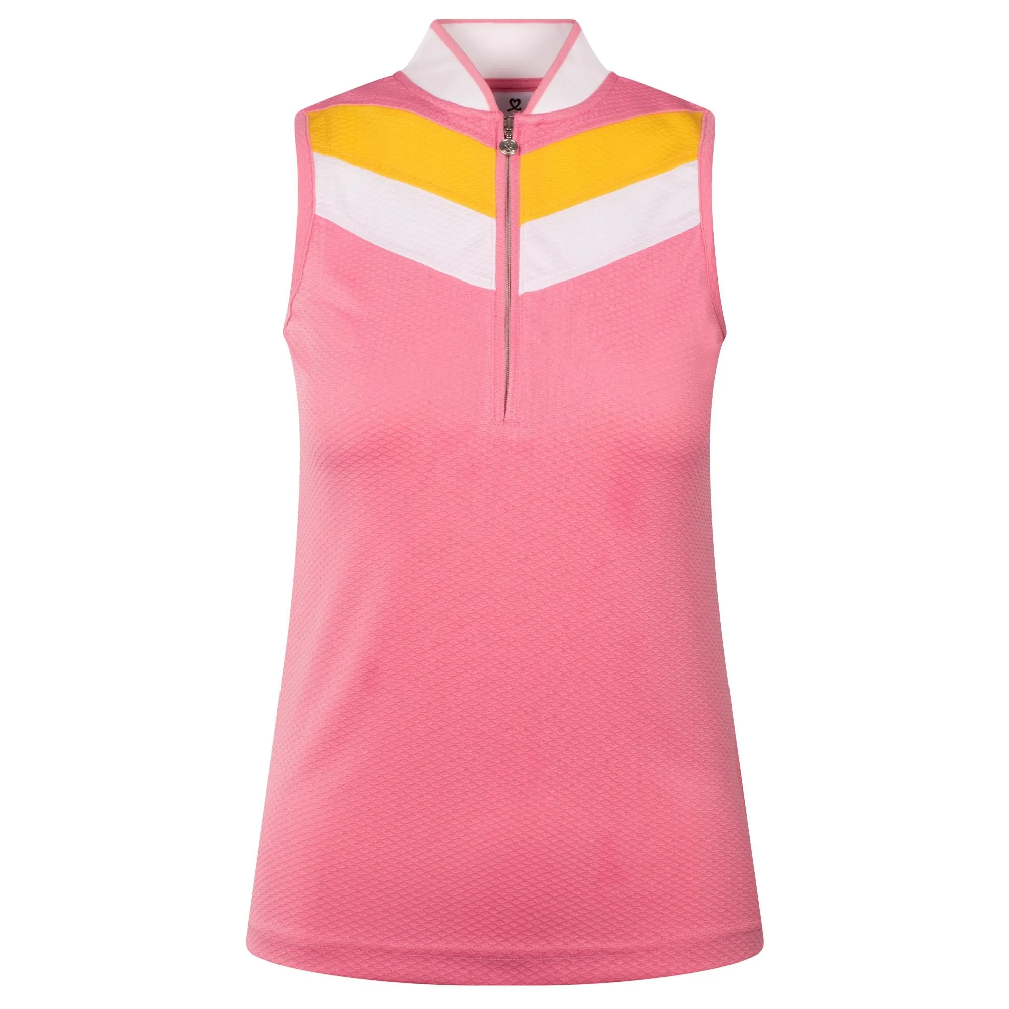 Daily Sports Women's Sleeveless Polo Shirt in Pink Sky.