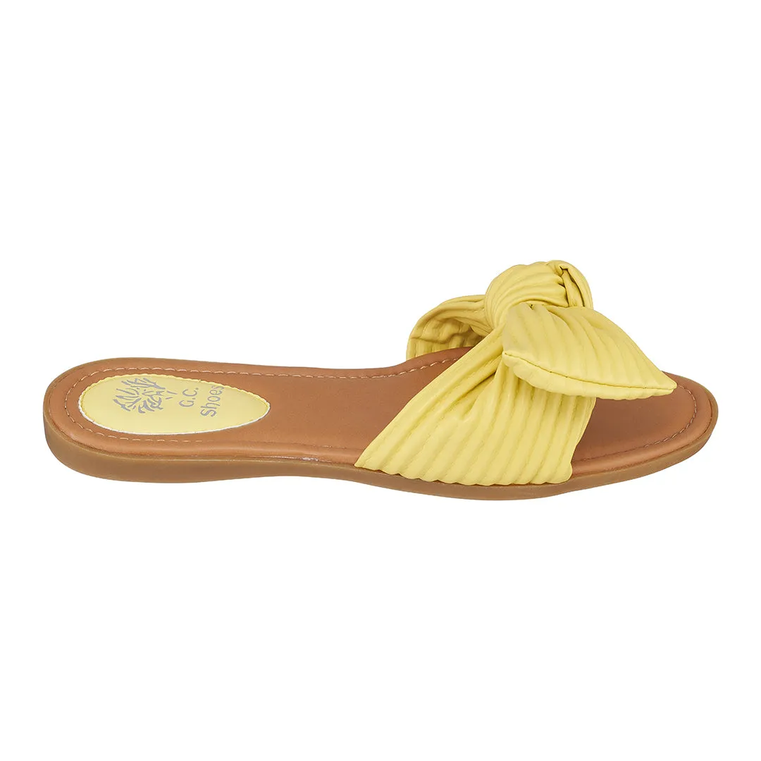 Dani Yellow Flat Sandals