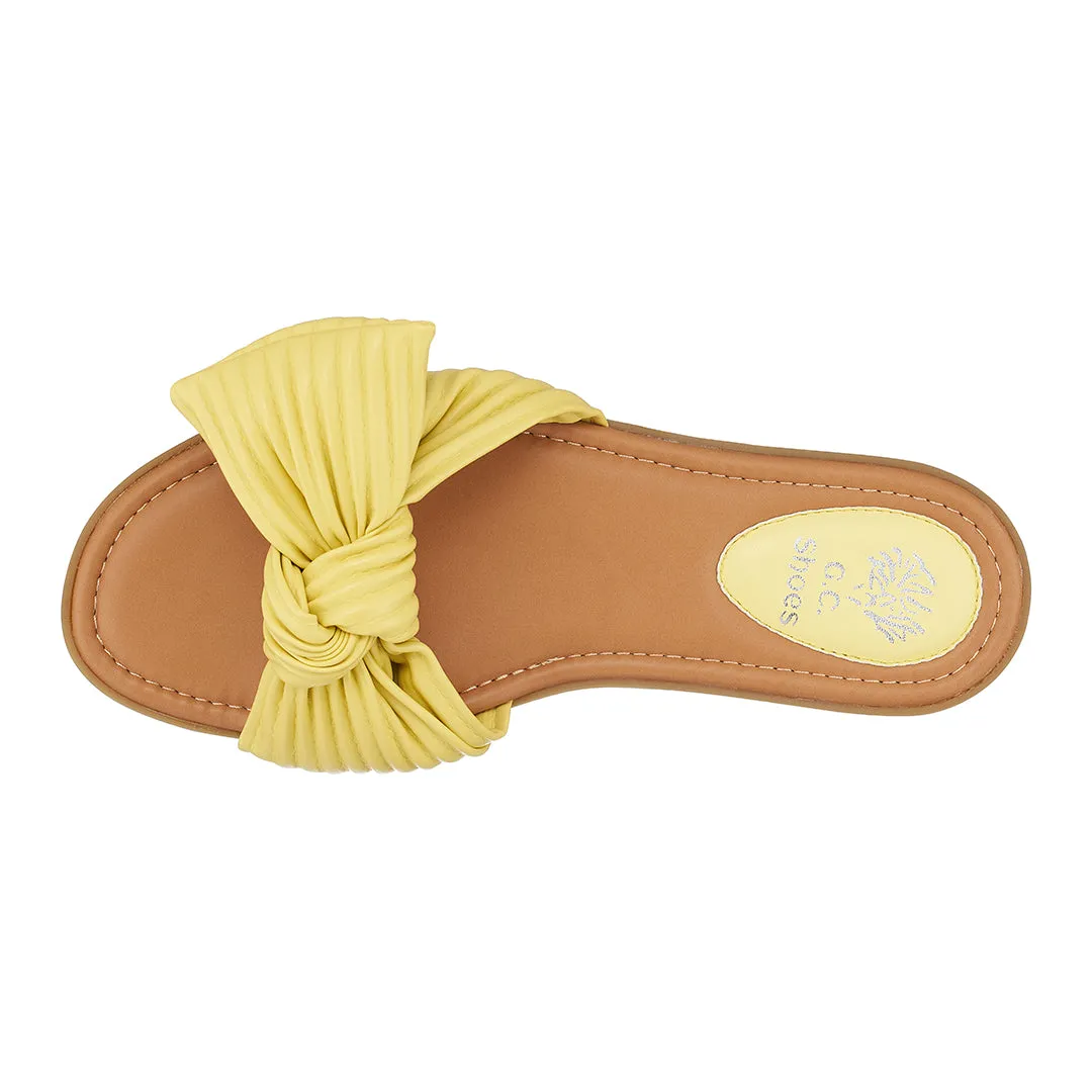 Dani Yellow Flat Sandals