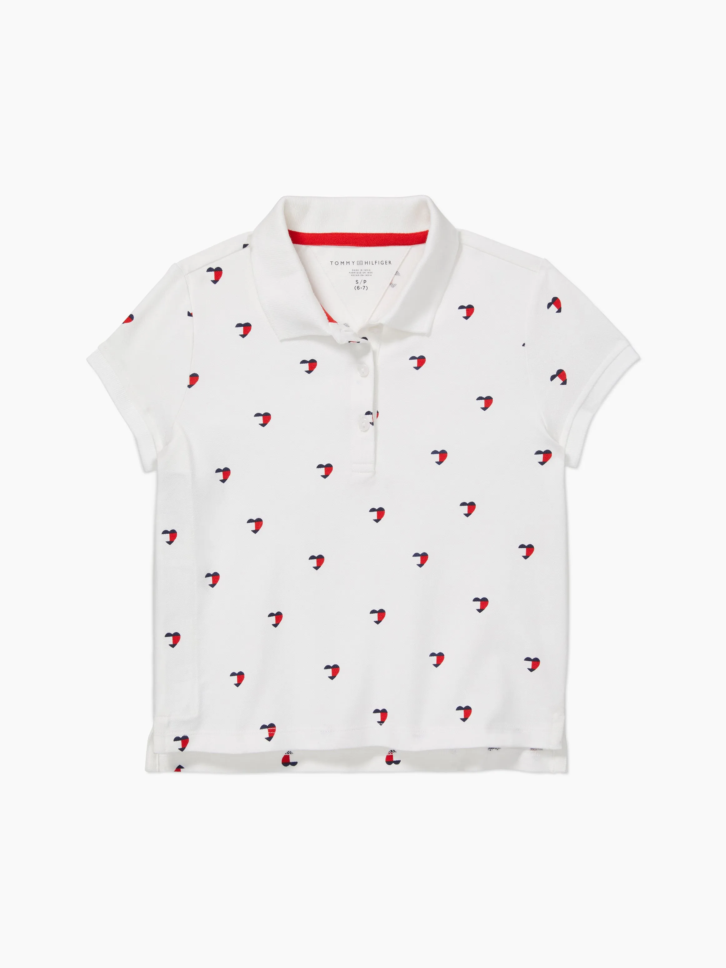 Daniel Heart Polo (Girls) - White Multi