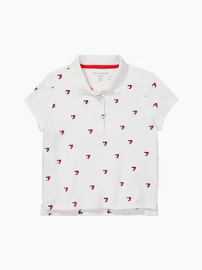 Daniel Heart Polo (Girls) - White Multi