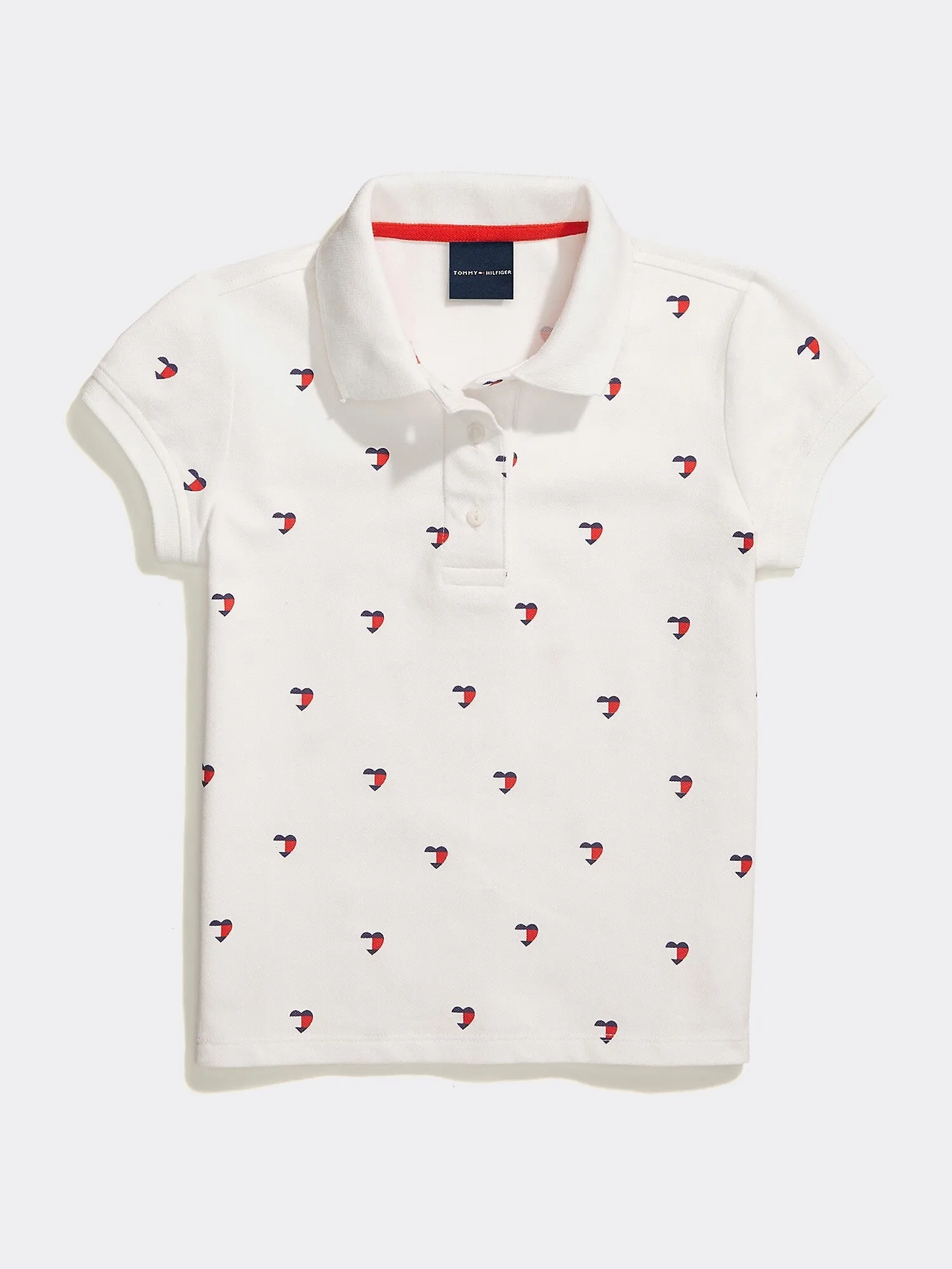 Danielle Heart Polo (Girls) - White Multi