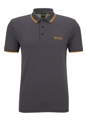 Dark Grey Hugo Boss Paddy Pro Contrast Polo