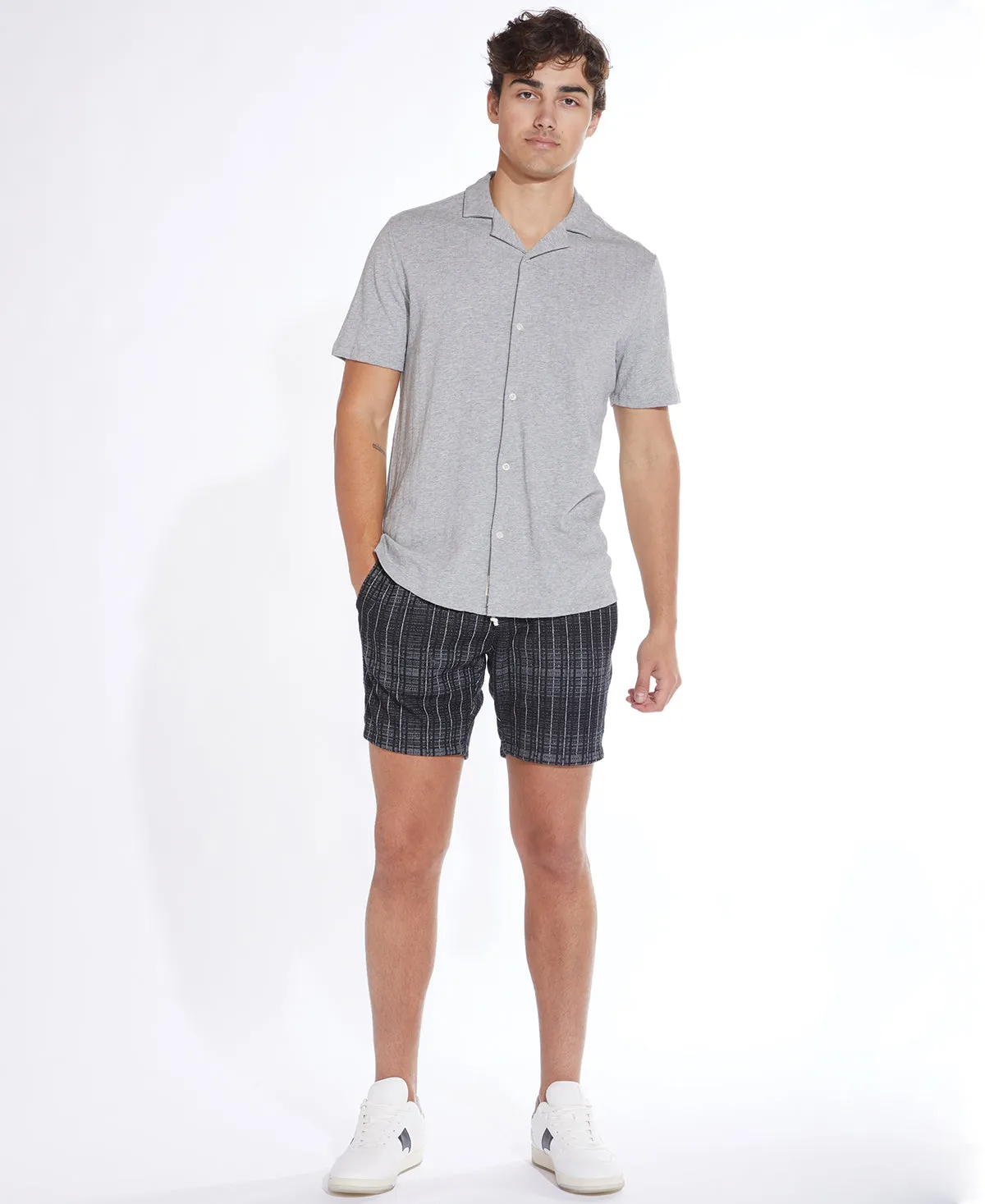 Heather Gray Dawson Knit Resort Shirt