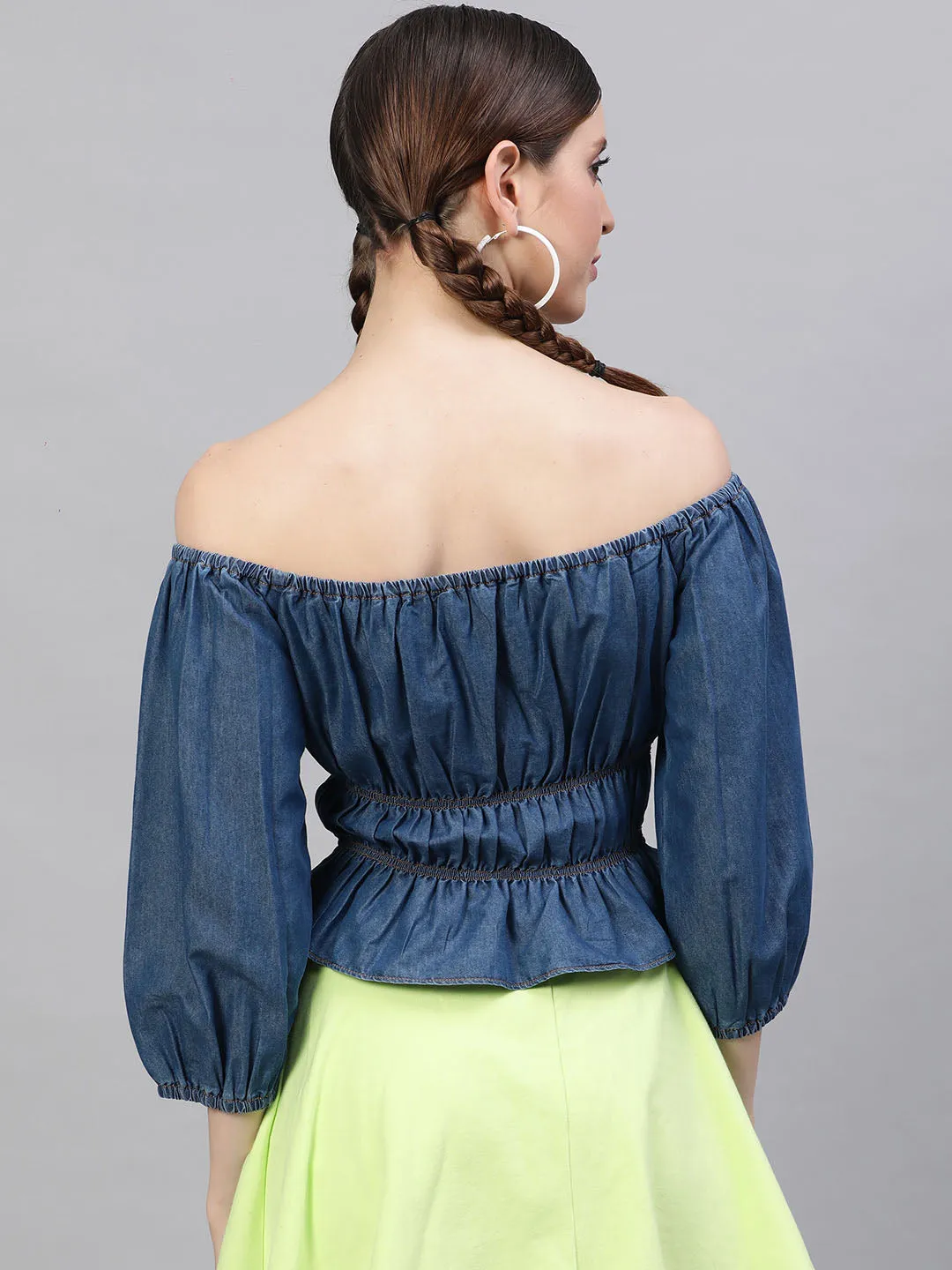 Denim Drop Shoulder Top