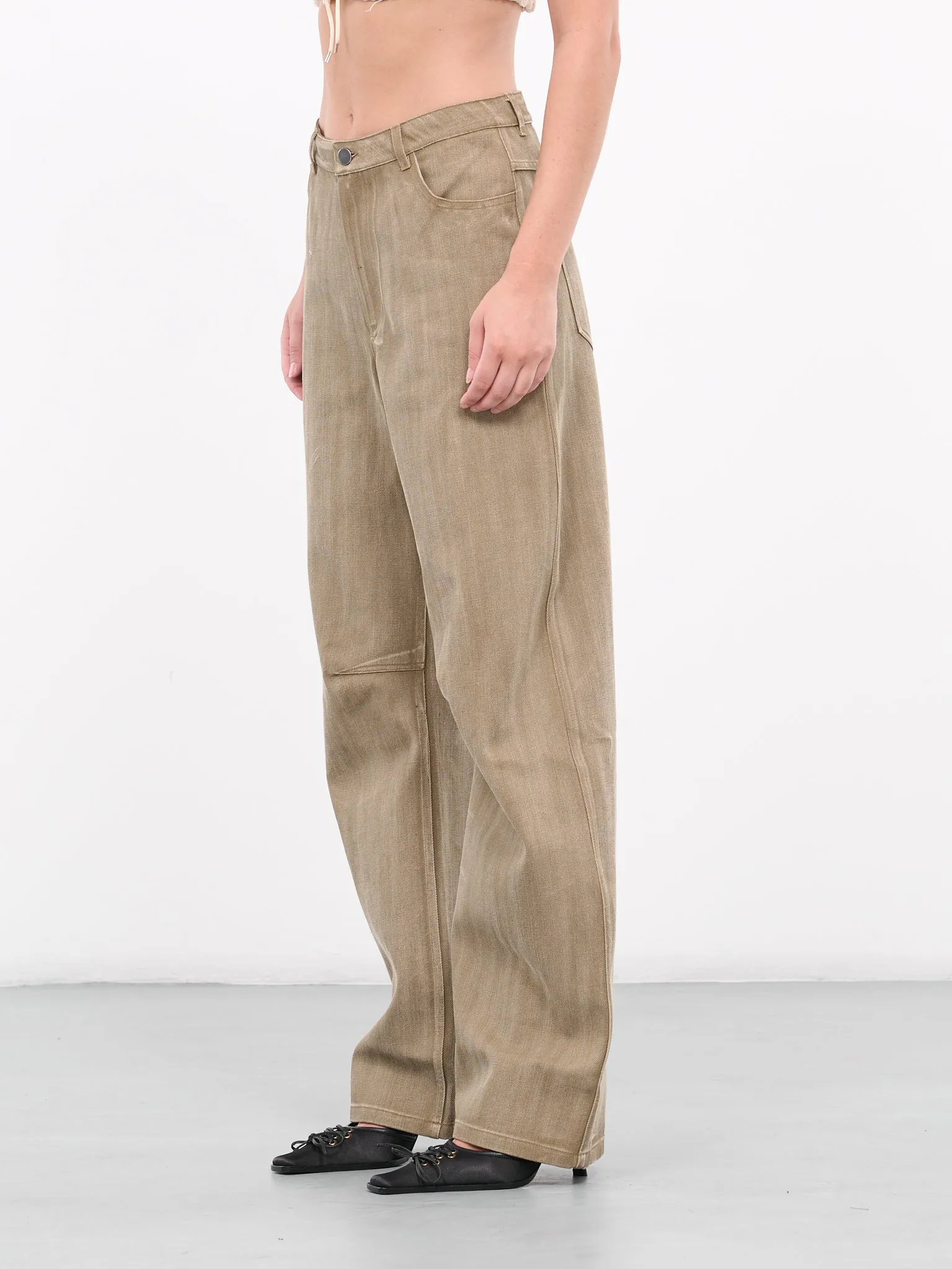 Denim Trousers (P003-MINERAL-BEIGE)