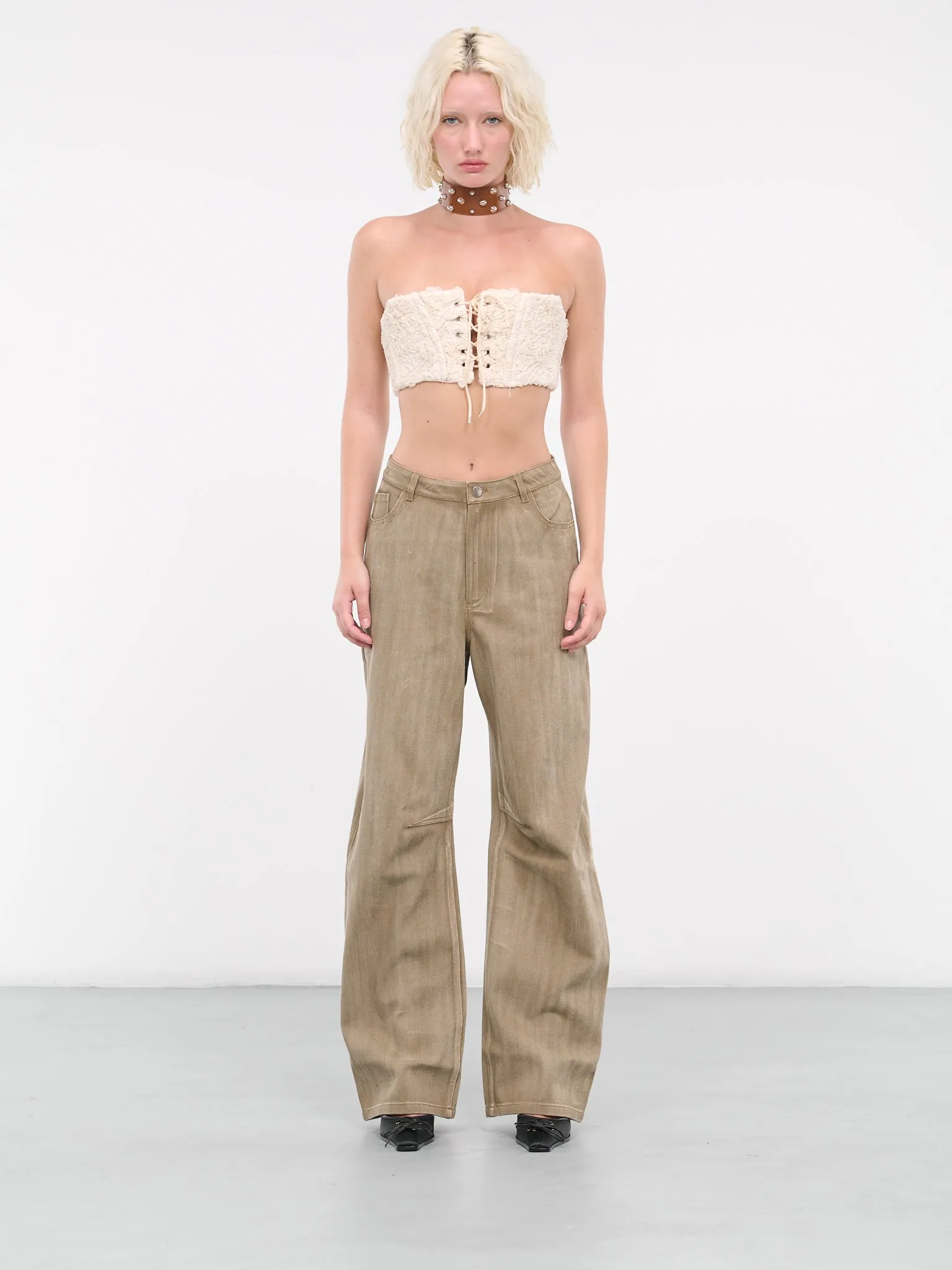 Denim Trousers (P003-MINERAL-BEIGE)