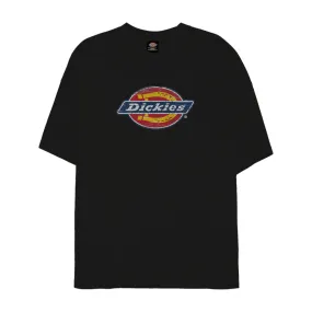 Dickies Youth Black Oversized Classic Logo Distressed Tee - Google SEO friendly.