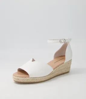 DJANGO & JULIETTE Slate White Natural Rope Leather Espadrilles