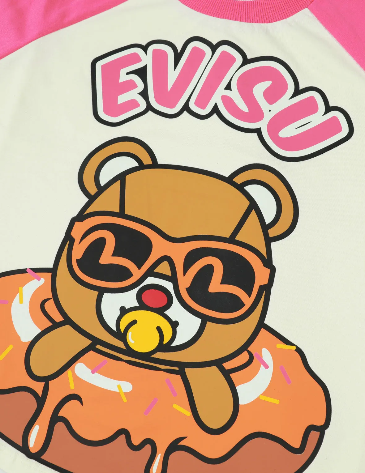 Donut Bear and Logo Print Regular Fit T-shirt