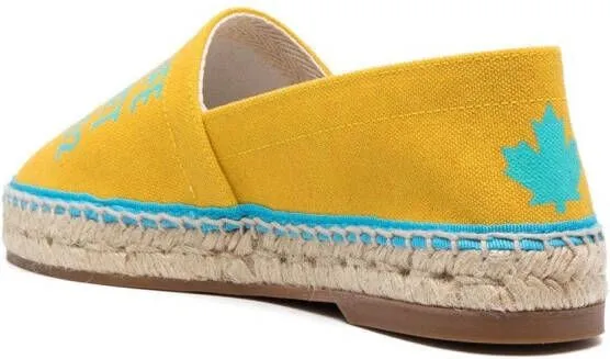 DSQUARED2 logo-print espadrilles Yellow