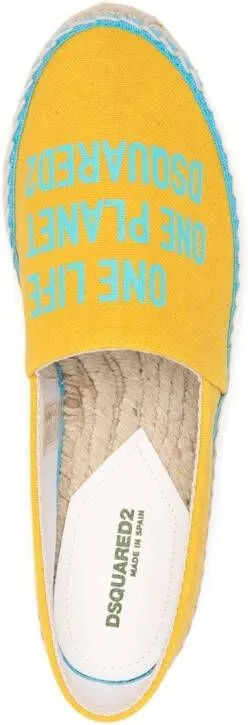 DSQUARED2 logo-print espadrilles Yellow