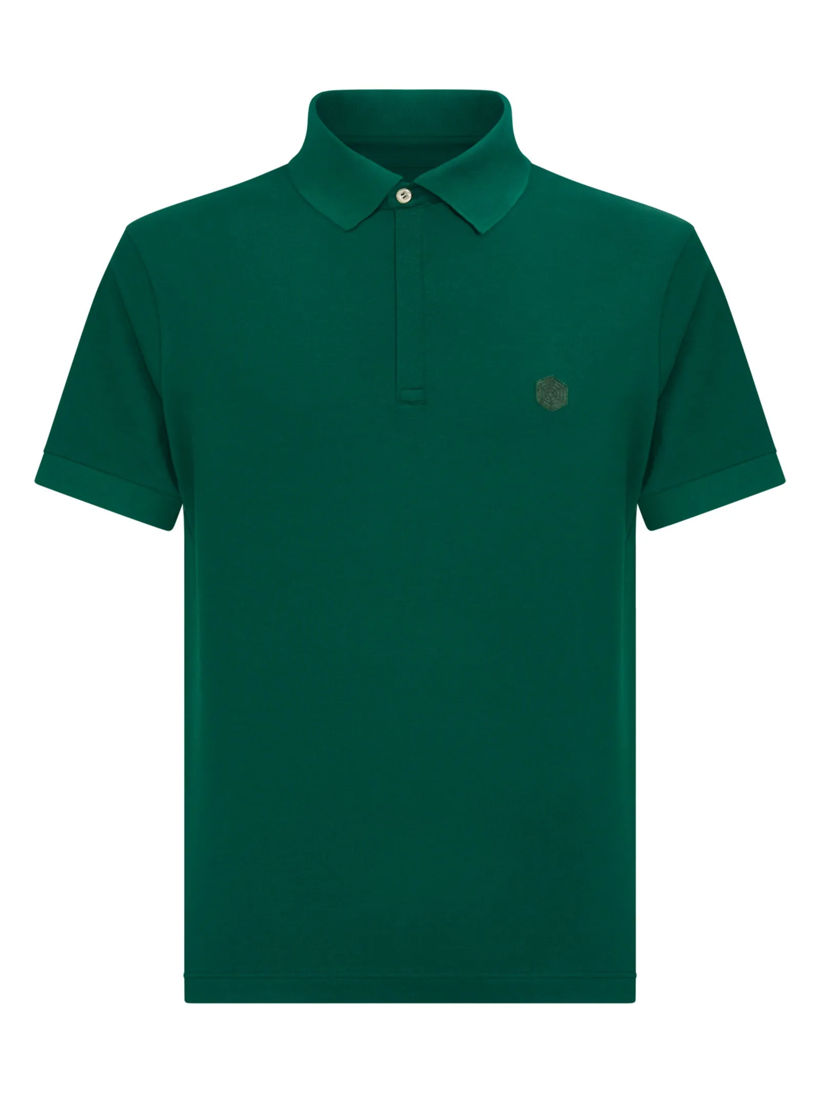 Eco Cotton Piquet Stretch Polo Shirt - Evergreen