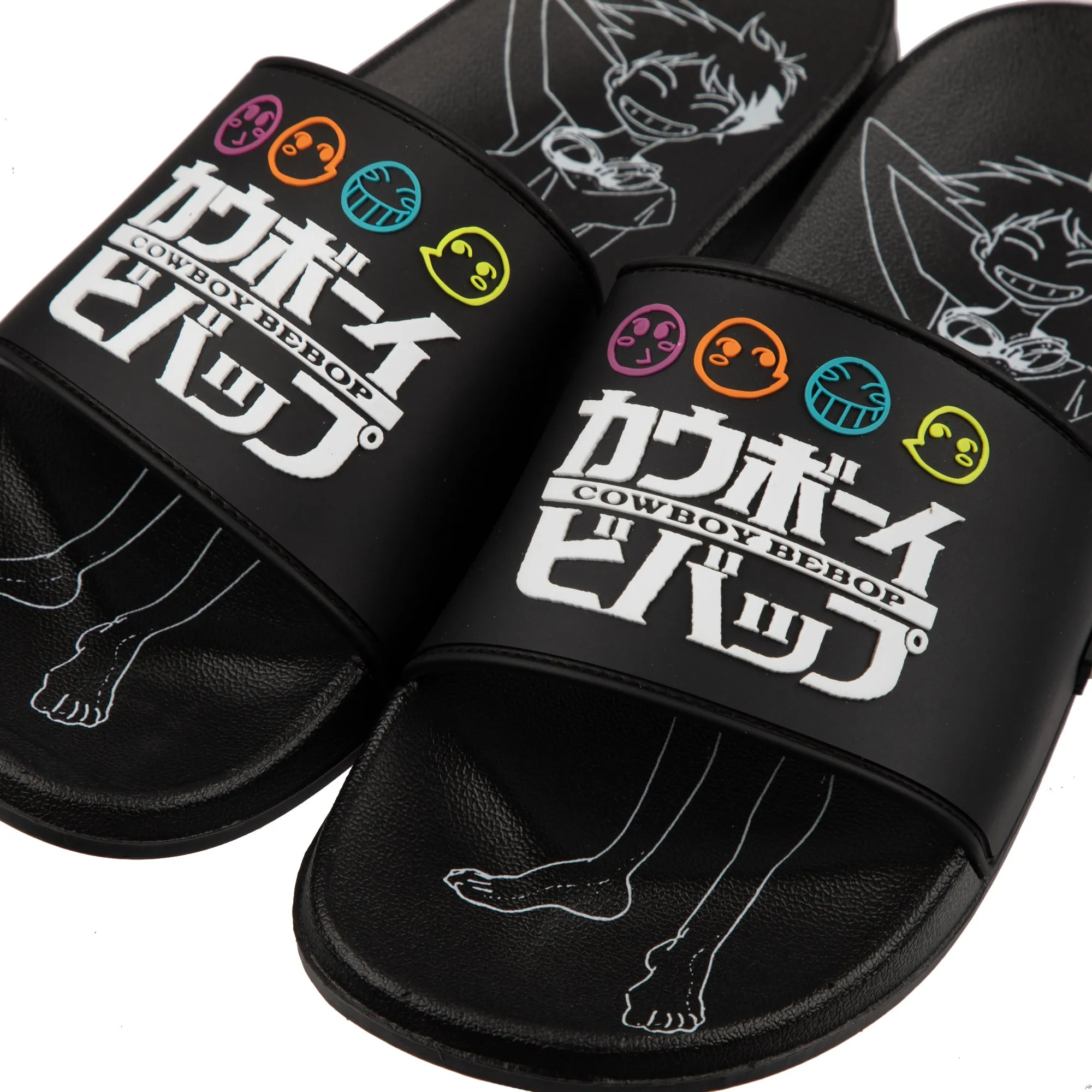 Ed Smiley Black Slides - Stylish and Comfortable Footwear