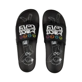 Ed Smiley Black Slides - Stylish and Comfortable Footwear