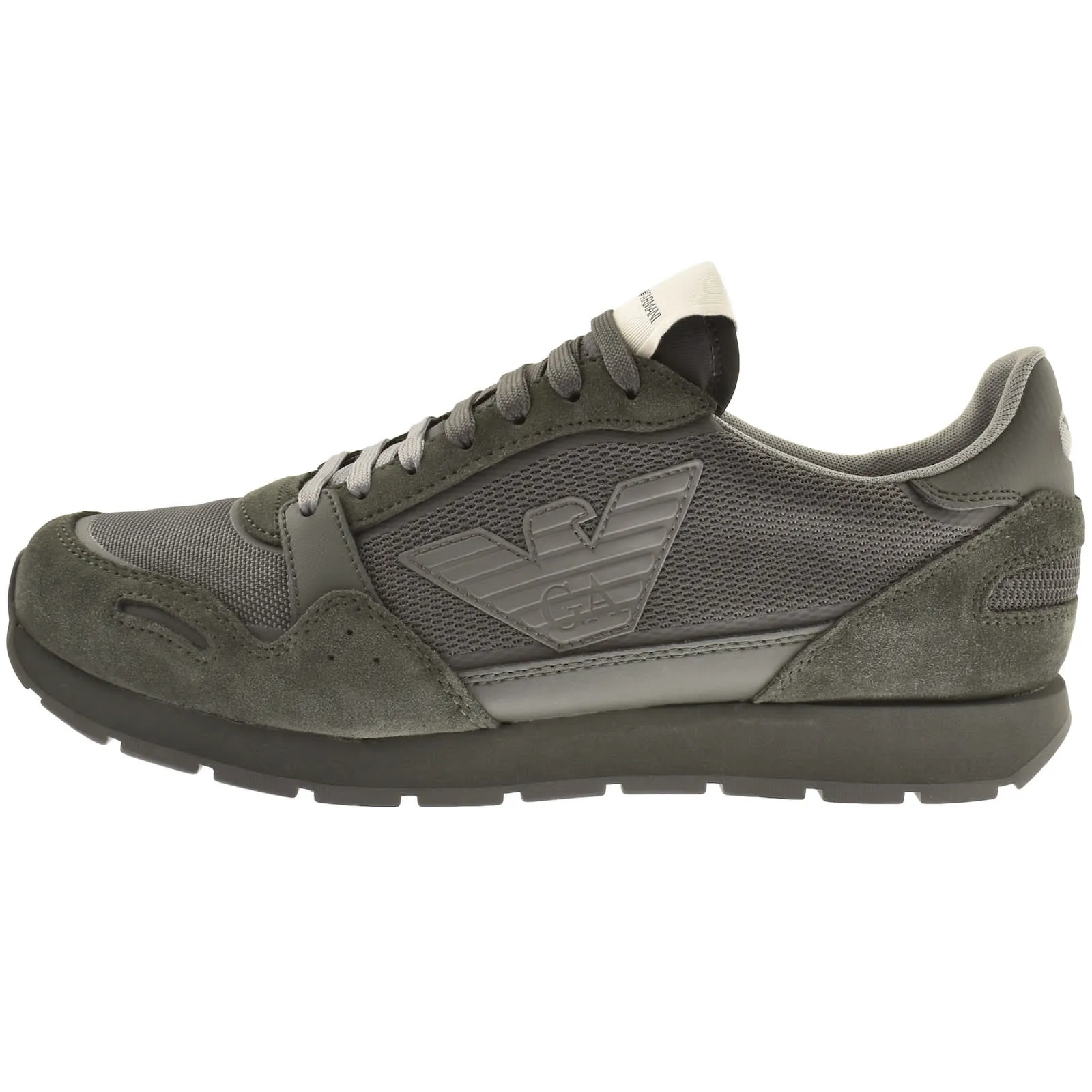 Emporio Armani Logo Trainers Green