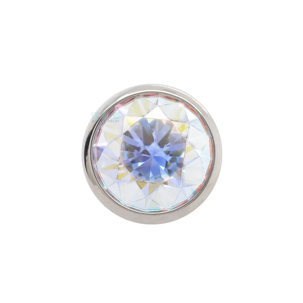 Faceted Gem Ball Threaded End - Low Profile