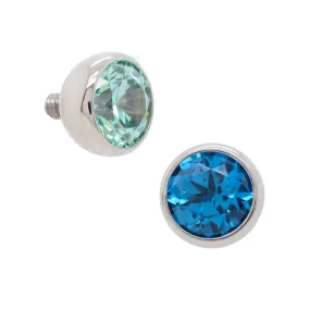 Faceted Gem Ball Threaded End - Low Profile