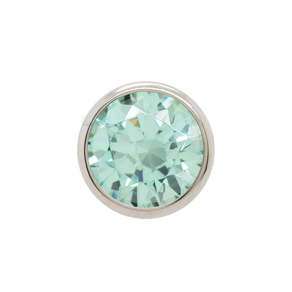 Faceted Gem Ball Threaded End - Low Profile