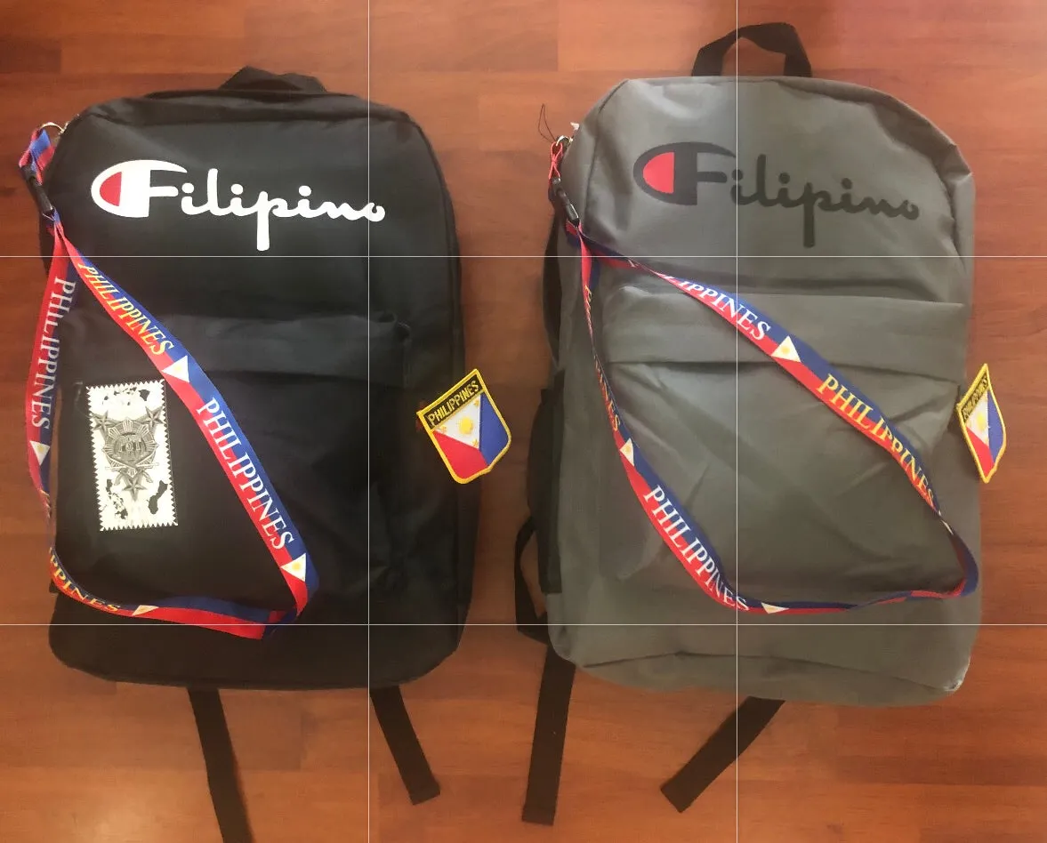 Filipino Champion Backpack Collection. Free Lanyard and Patch