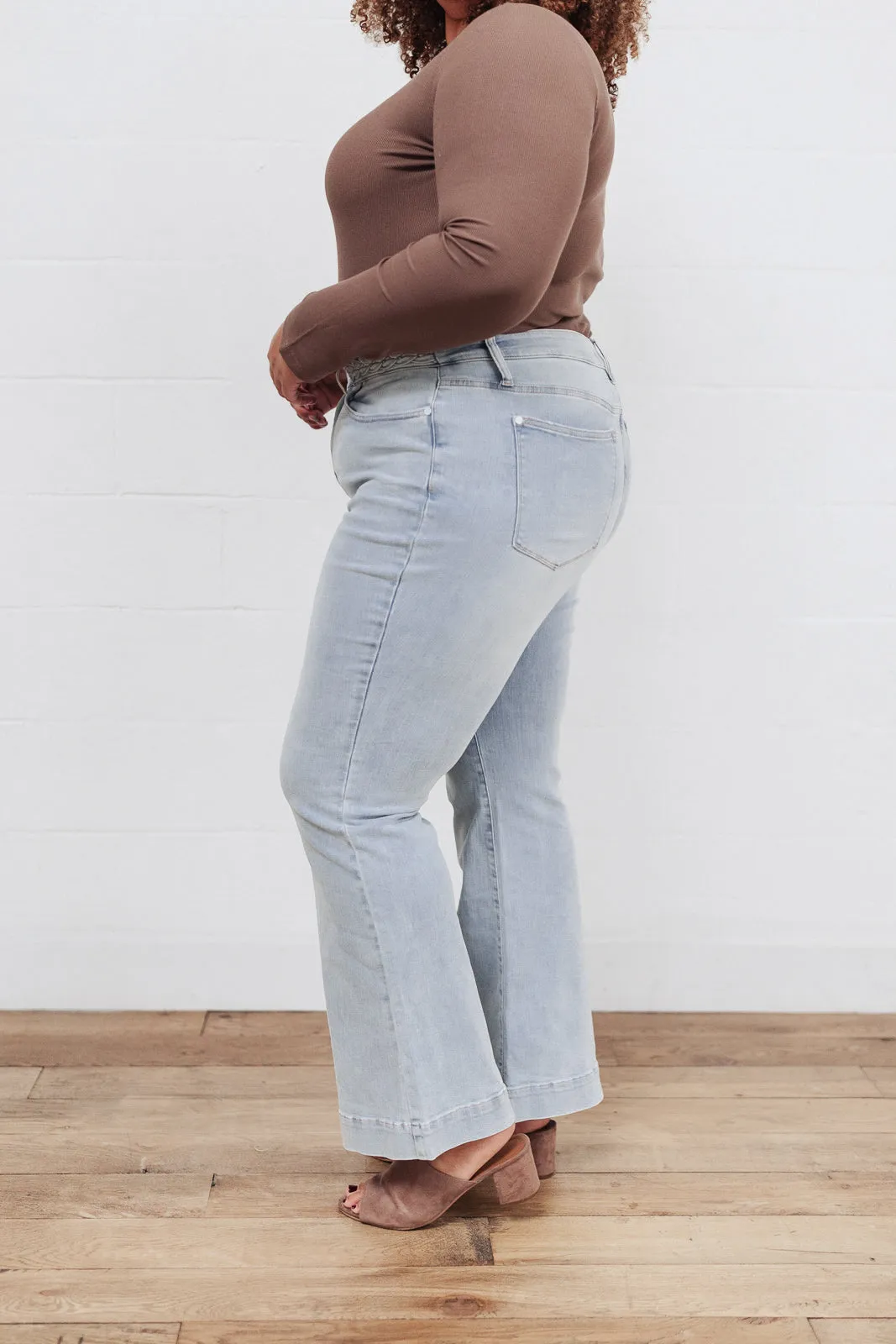 Fiona Braided Waistband High-Rise Jeans