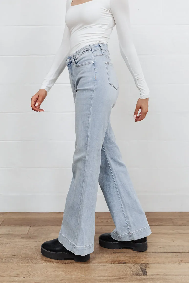 Fiona Braided Waistband High-Rise Jeans