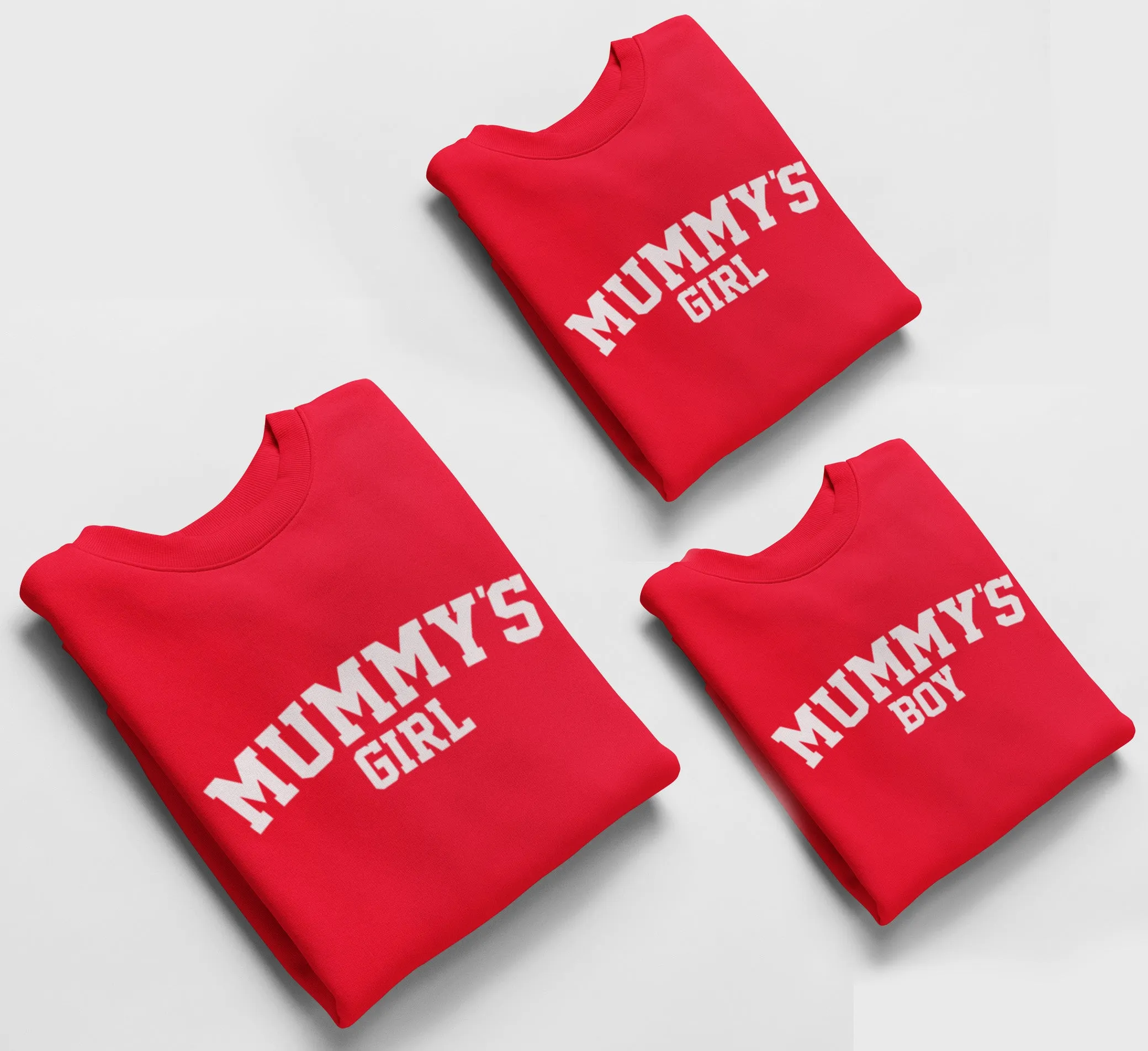 Fire Red Matching Jumpers, Mummy Since, Mummy's Girl, Mummy's Boy Mother's Day Gift, Birthday Gift