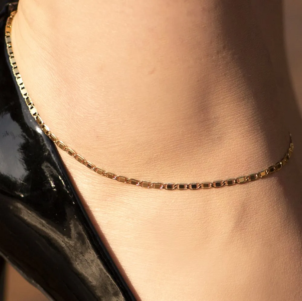 Flat Mariner Link Anklet