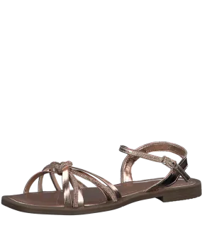 Flat Sandal By Marco Tozzi- Rose Gold