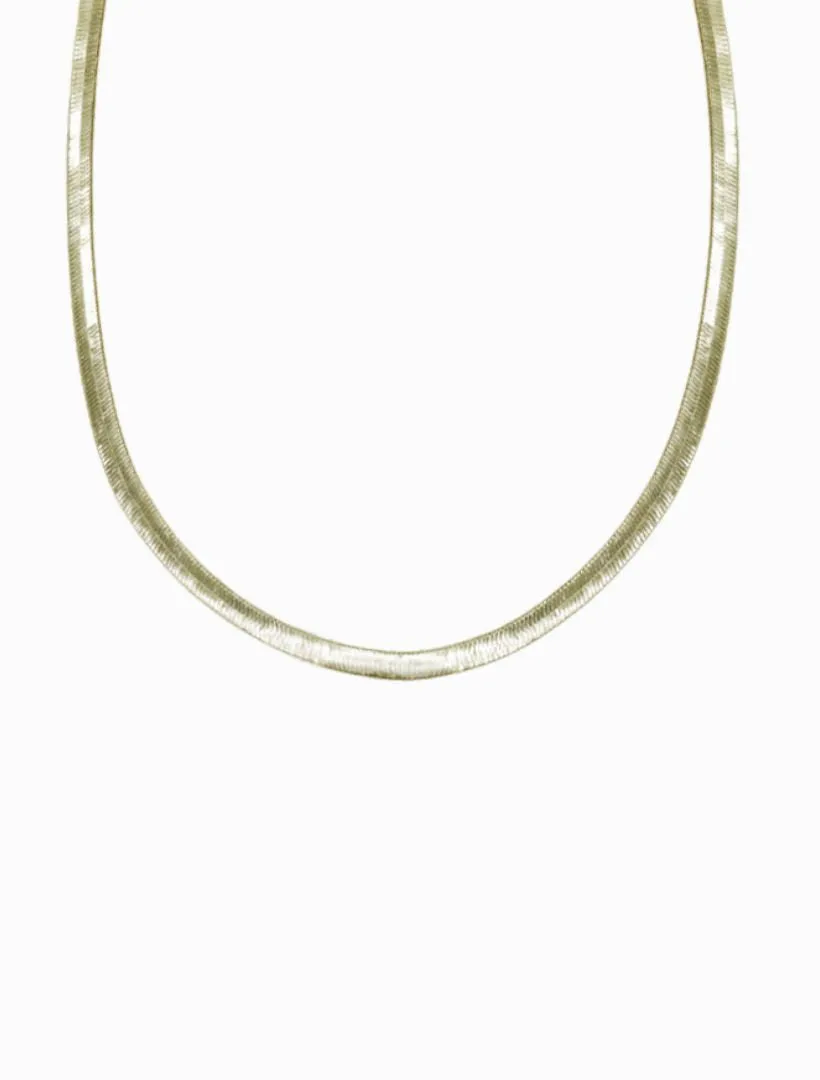 Flat Snake Chain Medium Gold