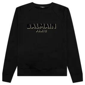 Black and Gold Flock & Foil Sweatshirt