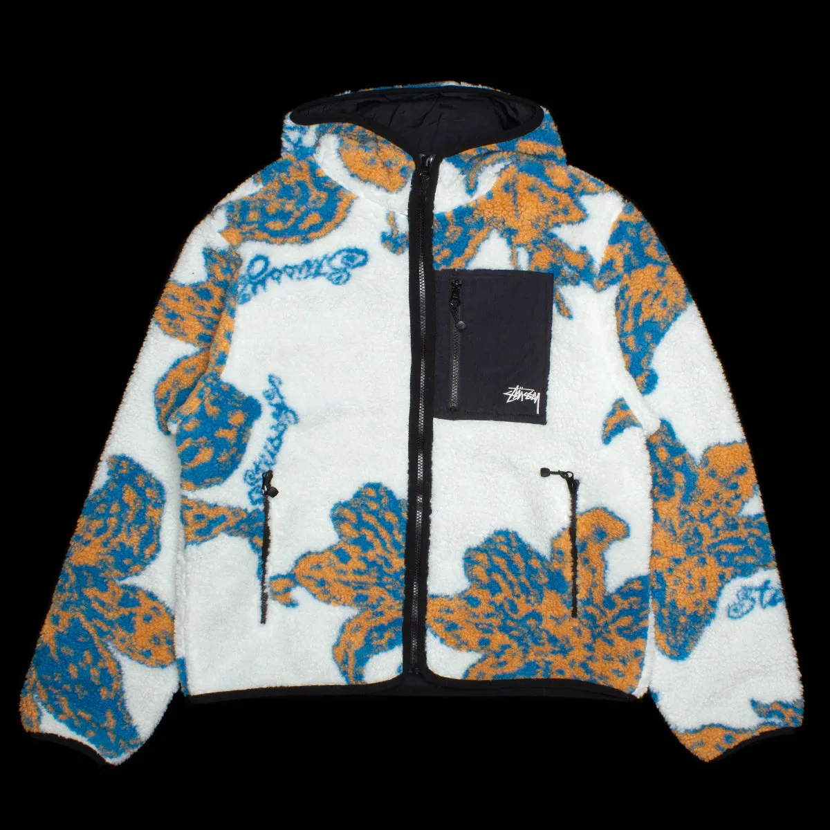 Sherpa Floral Hooded Jacket