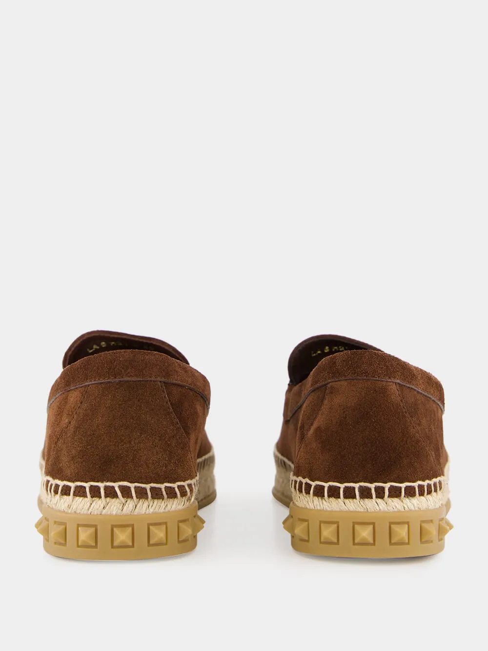 Fondant Brown Leisure Flows Espadrilles in Leather