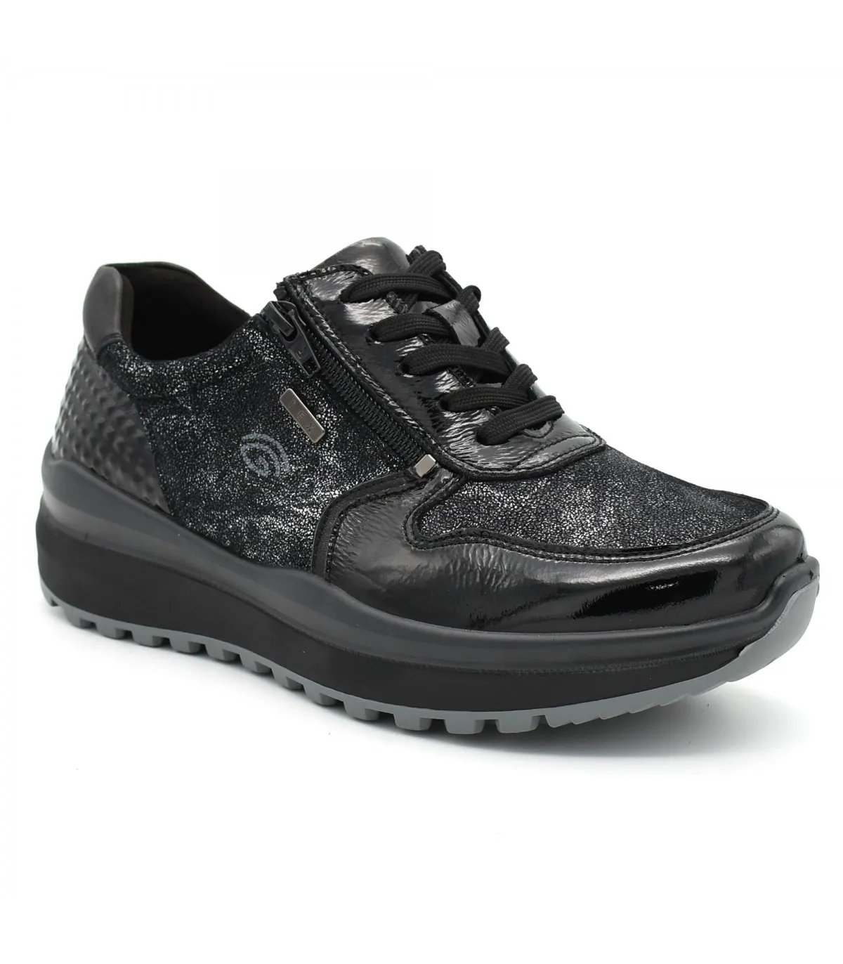 G Comfort Leather Anatomic Sneakers - Black R9881