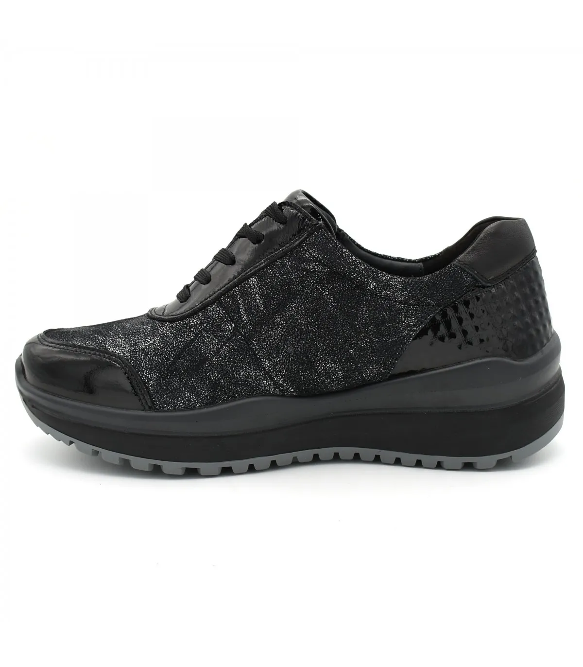 G Comfort Leather Anatomic Sneakers - Black R9881