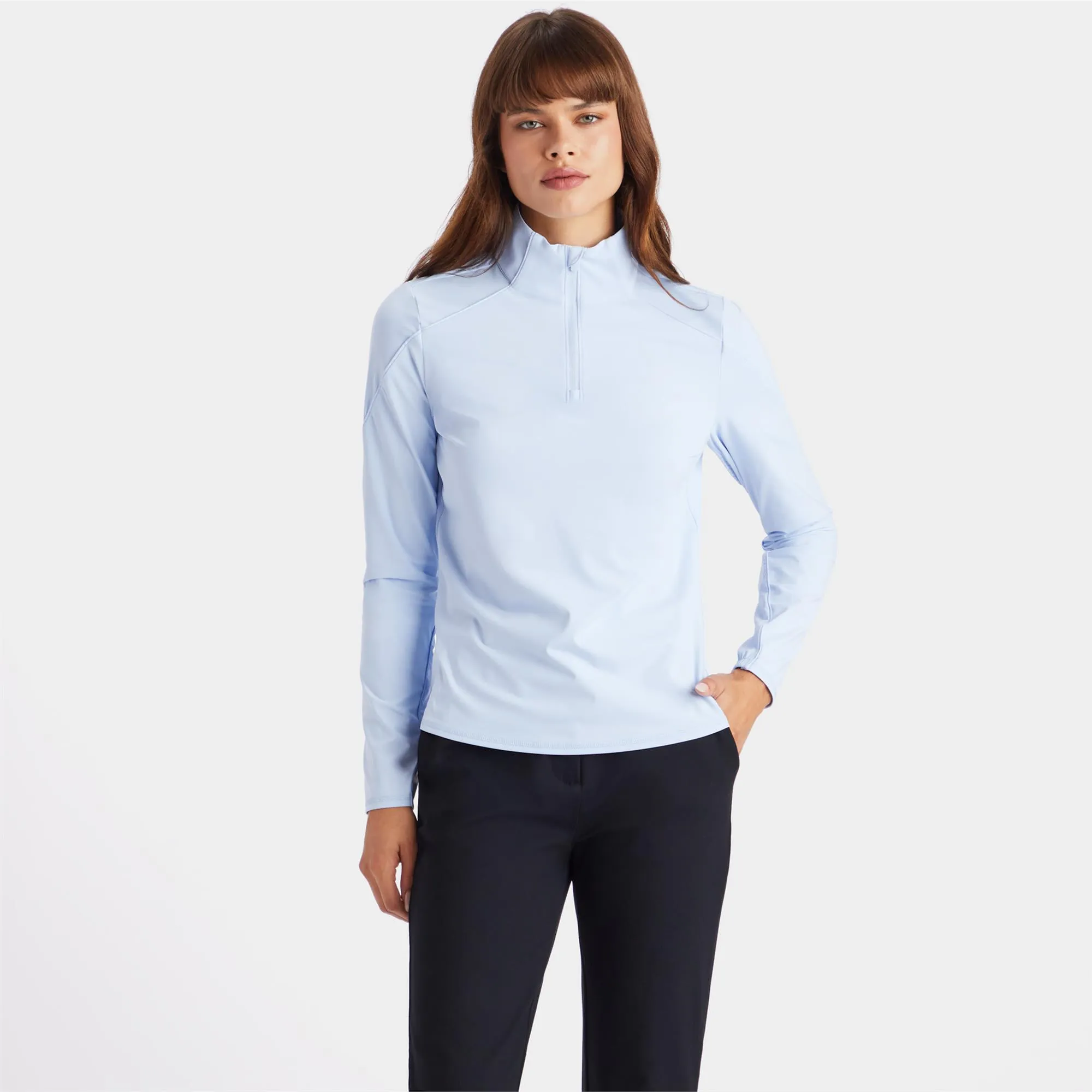 G/FORE Sun Shield Zip Polo - Sky.