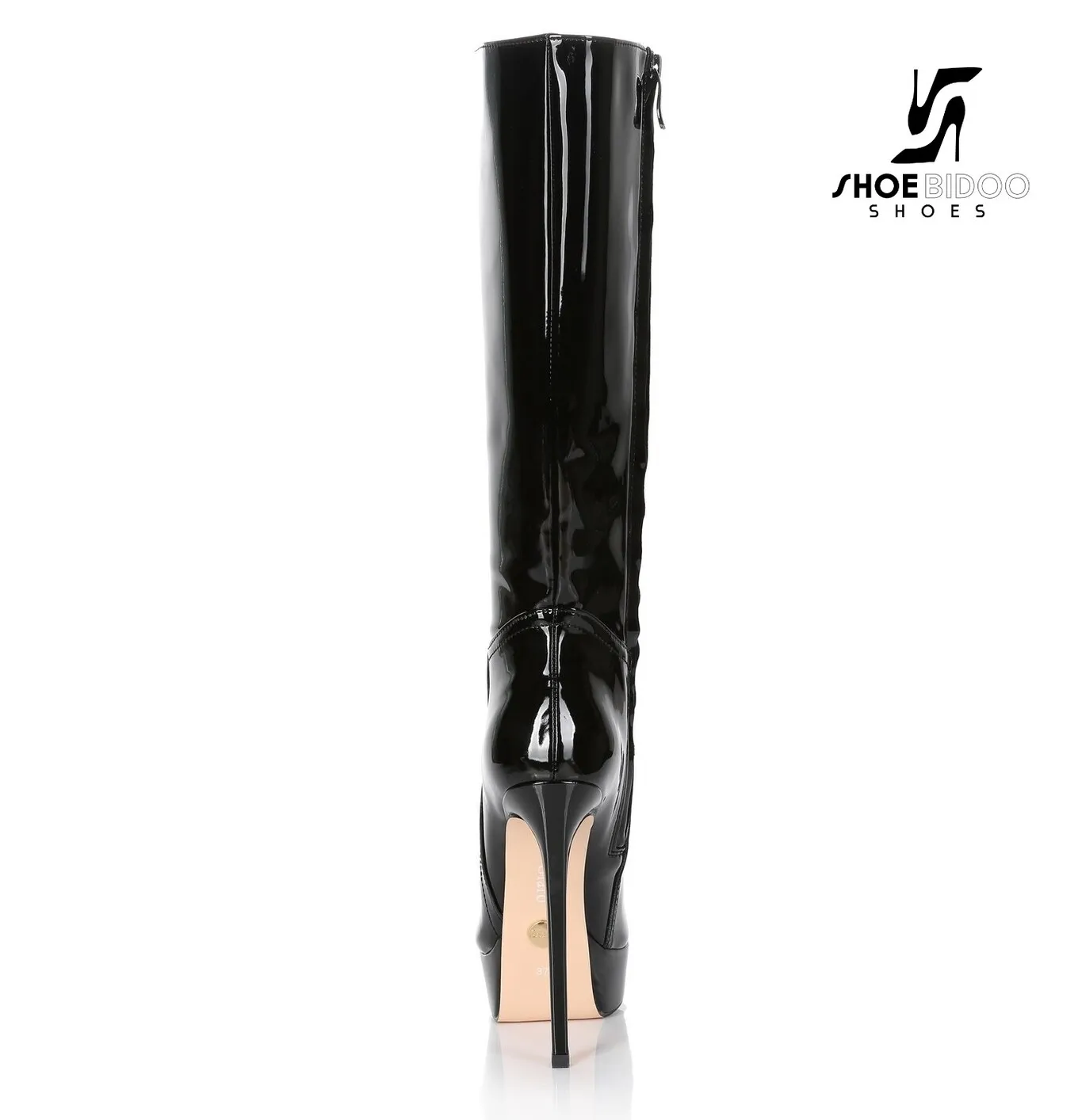 Giaro Giaro Platform knee boots SARAYA in black shiny with 14cm heels