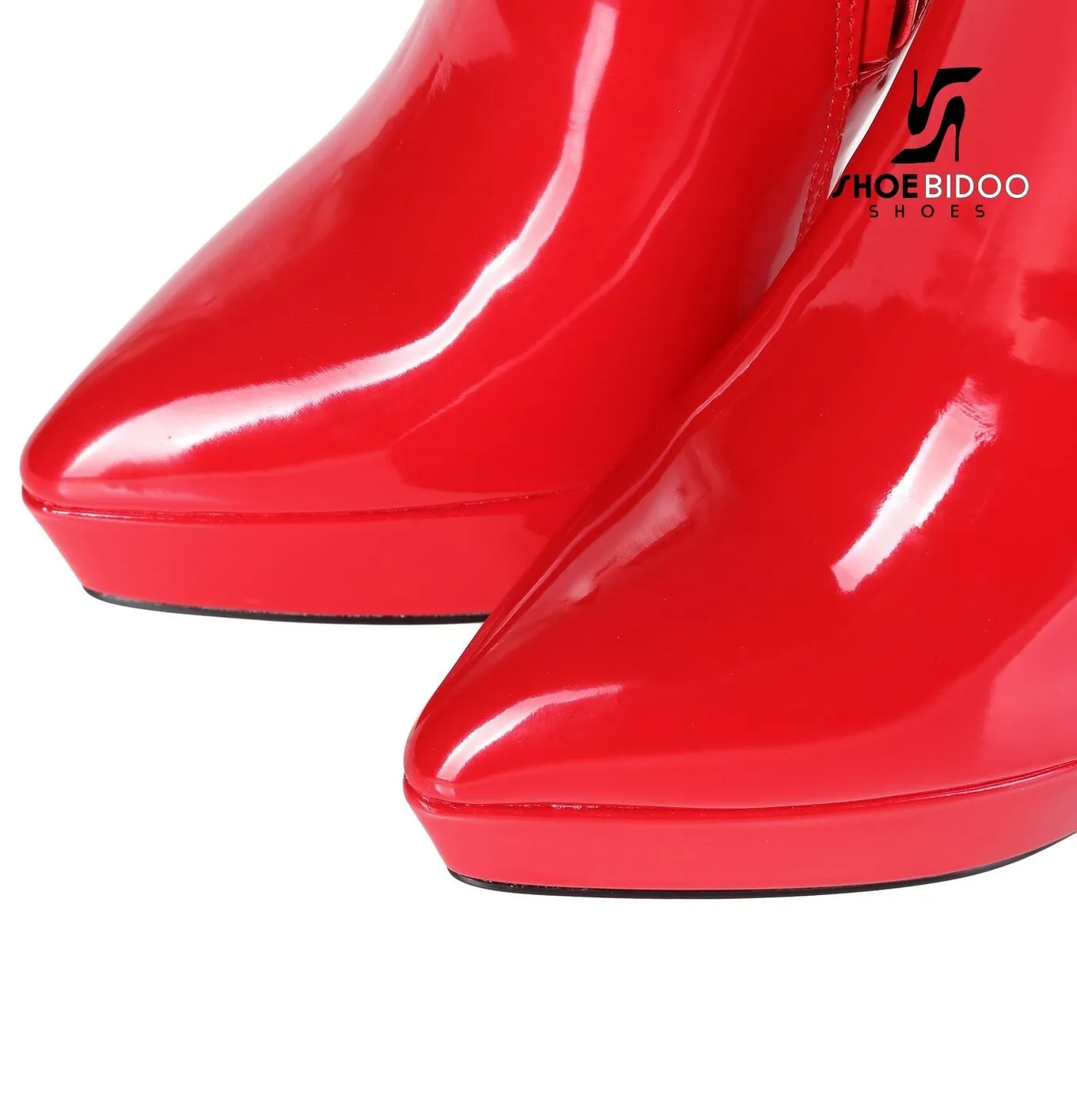 Giaro Giaro Platform knee boots SARAYA in red shiny with 14cm heels